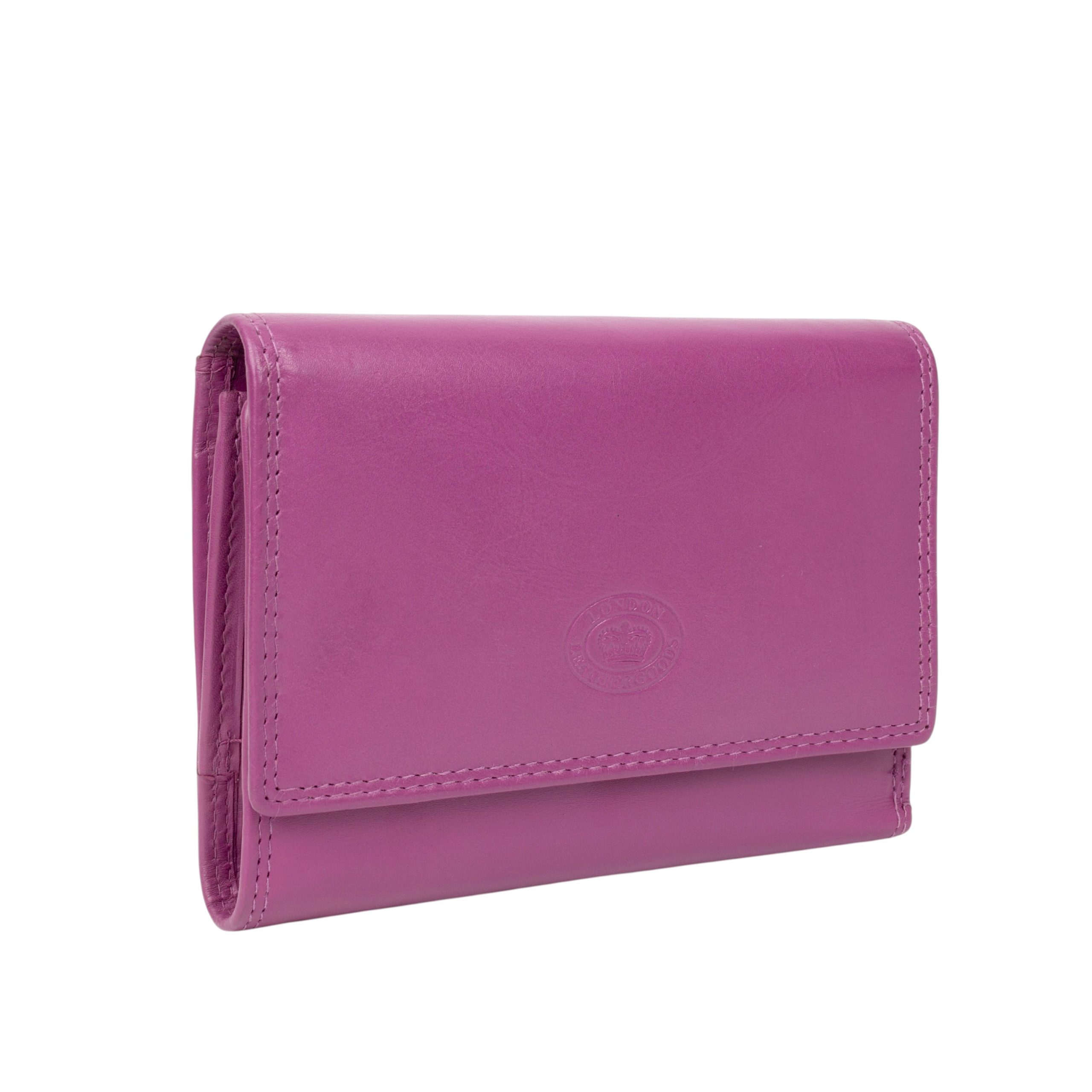 Ladies Real Leather RFID Purse Wallet with Multiple Card Slots & Coin Pockets